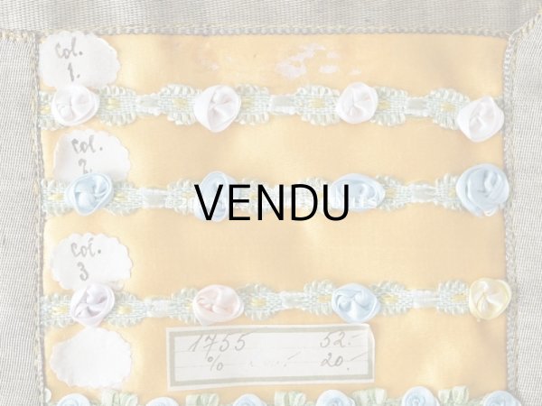 画像9: 1920年代 アンティーク ロココトリムのサンプラー　ロココリボン　 (9)