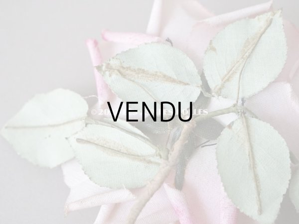 画像6: 1900年代 アンティーク　薔薇の大きな布花 淡いピンク　 (6)
