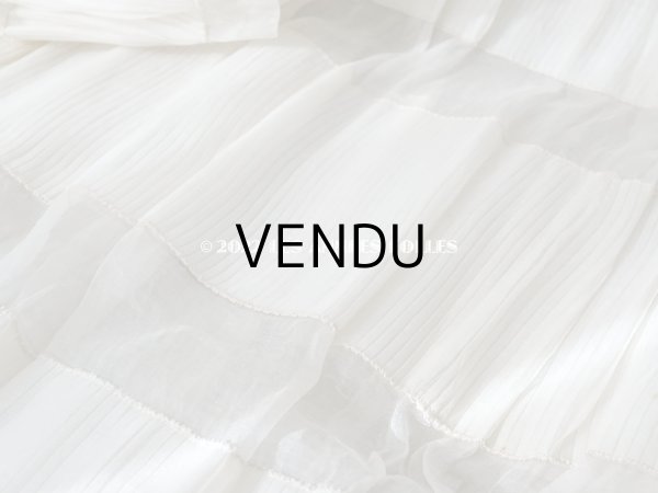 画像3: 1910年代 アンティーク 幅広62cm ドレスの裾  約1.64m プリーツ入り　オーガンジー (3)