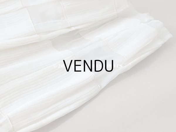 画像7: 1910年代 アンティーク 幅広62cm ドレスの裾  約1.64m プリーツ入り　オーガンジー (7)