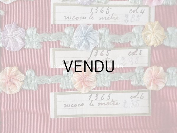 画像11: 1920年代 アンティーク ロココトリムのサンプラー　ロココリボン　 (11)