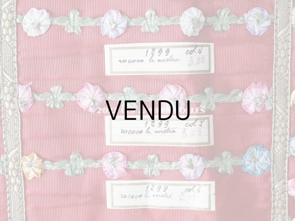 画像6: 1920年代 アンティーク ロココトリムのサンプラー　ロココリボン　 (6)