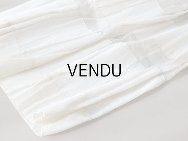 画像8: 1910年代 アンティーク 幅広62cm ドレスの裾  約1.64m プリーツ入り　オーガンジー (8)