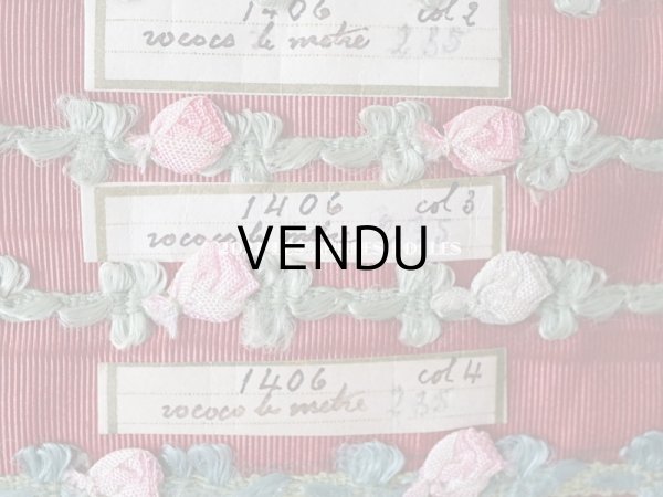 画像10: 1920年代 アンティーク ロココトリムのサンプラー　ロココリボン　 (10)