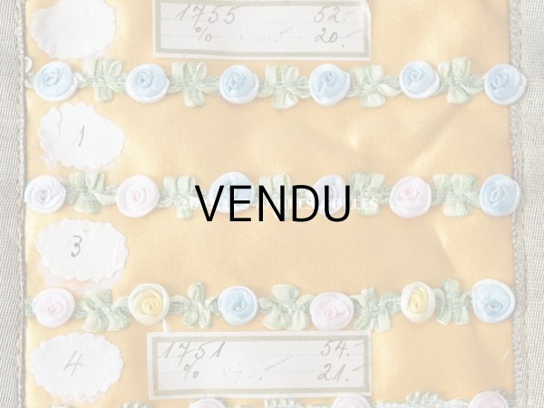 画像10: 1920年代 アンティーク ロココトリムのサンプラー　ロココリボン　 (10)