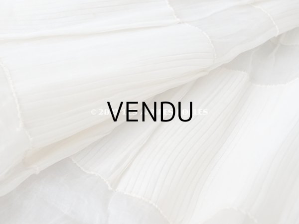 画像6: 1910年代 アンティーク 幅広62cm ドレスの裾  約1.64m プリーツ入り　オーガンジー (6)