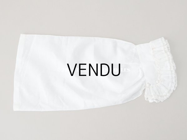 画像9: 1900年代 アンティーク 付け袖 手編みのヴァランシエンヌレース付きプリーツのフリル (9)