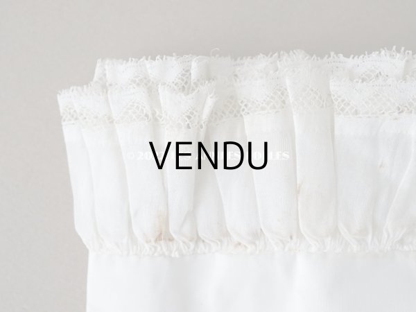 画像12: 1900年代 アンティーク 付け袖 手編みのヴァランシエンヌレース付きプリーツのフリル (12)