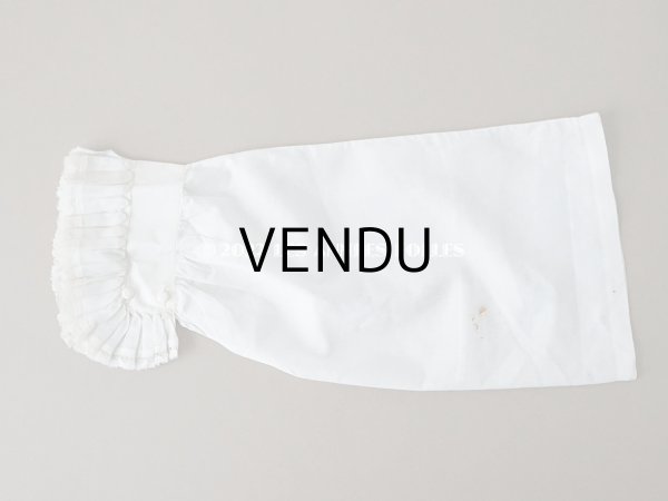 画像3: 1900年代 アンティーク 付け袖 手編みのヴァランシエンヌレース付きプリーツのフリル (3)