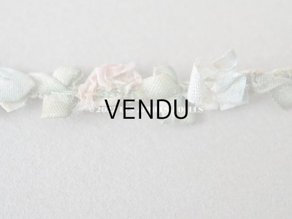 画像5: アンティーク シルク製 薔薇のロココトリム 19cm (5)