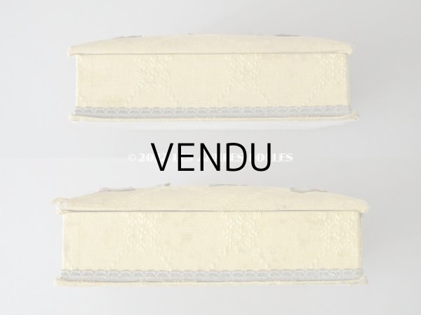 画像13: 1920年代  アンティーク リボン刺繍入り お菓子箱   (13)