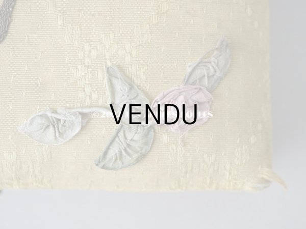 画像7: 1920年代  アンティーク リボン刺繍入り お菓子箱   (7)