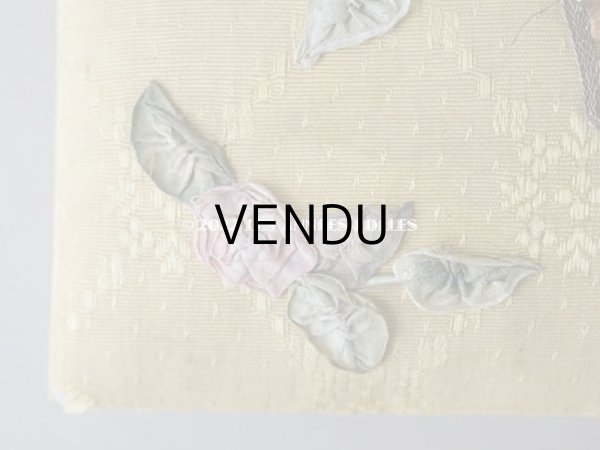 画像6: 1920年代  アンティーク リボン刺繍入り お菓子箱   (6)
