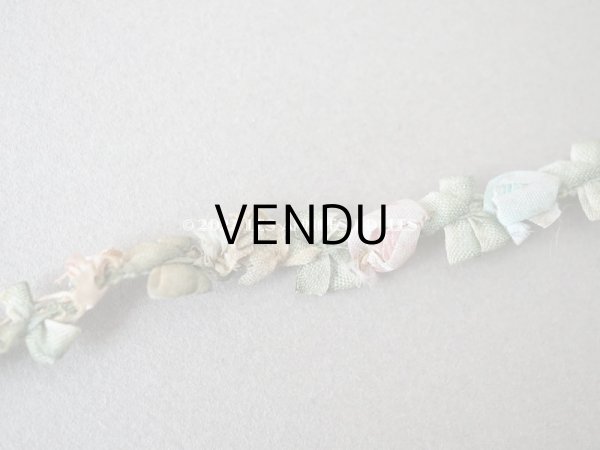 画像4: アンティーク シルク製 薔薇のロココトリム 19cm (4)