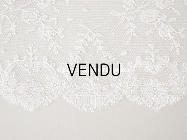 画像4: 1900年代 アンティーク 幅広 花柄　シャンティイレース  18.4cm幅  1.2m (4)