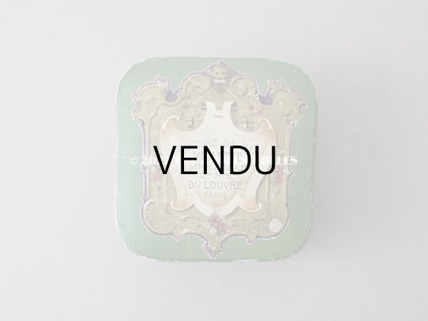 画像3: アンティーク 菫のガーランド パウダーボックス　POUDRE DE RIZ VIOLETTE IMPERIALE - GRANDS MAGASINS DU LOUVRE PARIS - (3)