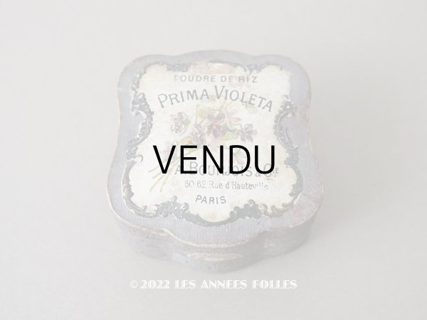 画像1: アンティーク パウダーボックス POUDRE DE RIZ PRIMA VIOLETA - BOURJOIS PARIS - (1)