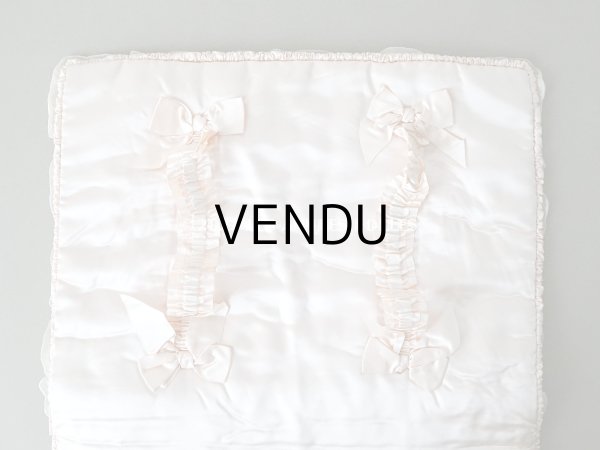 画像15: 1900年代　新品同様 アンティーク シルク製 ランジェリーケース ロココトリム＆ホワイトワーク＆レース パウダーピンク ランジェリー用ポシェット  (15)