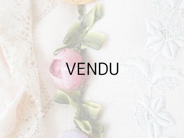 画像14: 1900年代　新品同様 アンティーク シルク製 ランジェリーケース ロココトリム＆ホワイトワーク＆レース パウダーピンク ランジェリー用ポシェット  (14)