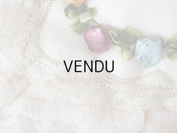 画像6: 1900年代　新品同様 アンティーク シルク製 ランジェリーケース ロココトリム＆ホワイトワーク＆レース パウダーピンク ランジェリー用ポシェット  (6)