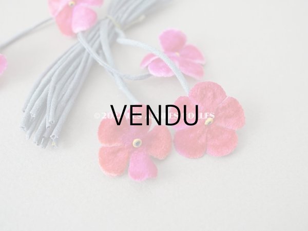 画像3: アンティーク ベルベットの小さな布花　ドールハット用 (3)