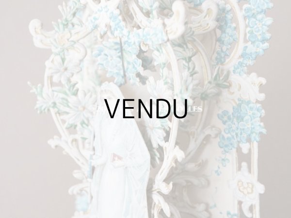 画像12: アンティーク  初聖体の立体カニヴェ 勿忘草 ポップアップ クロモ (12)