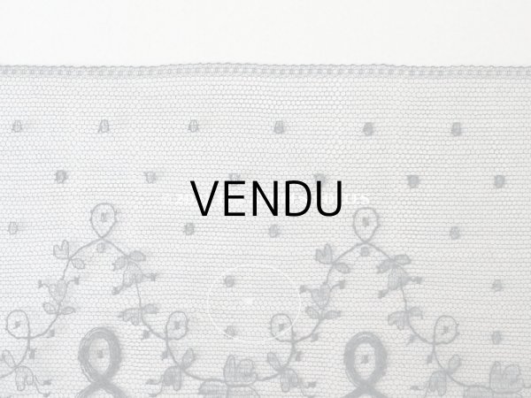 画像7: アンティーク 幅広レース 124cm 黒 約14cm幅 (7)