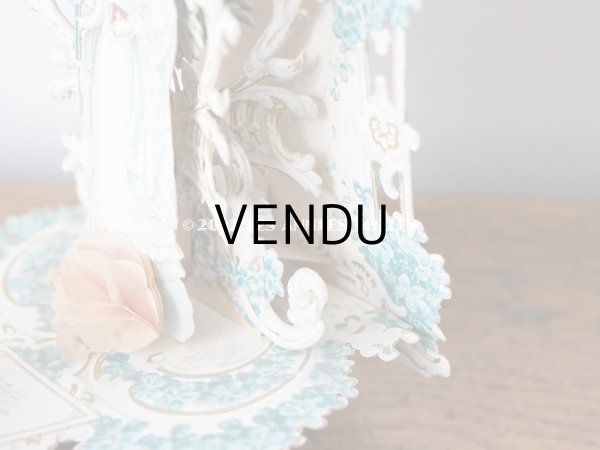 画像9: アンティーク  初聖体の立体カニヴェ 勿忘草 ポップアップ クロモ (9)