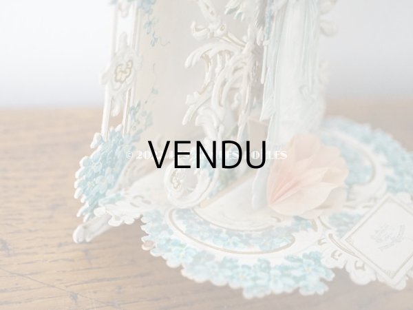 画像8: アンティーク  初聖体の立体カニヴェ 勿忘草 ポップアップ クロモ (8)