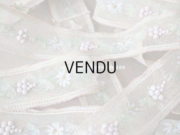 画像10: 19世紀末 アンティーク トリム リボン刺繍 4.65m  約5.4cm幅  (10)