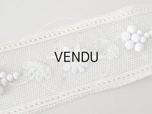 画像15: 19世紀末 アンティーク トリム リボン刺繍 4.65m  約5.4cm幅  (15)