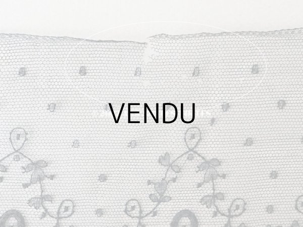 画像6: アンティーク 幅広レース 124cm 黒 約14cm幅 (6)