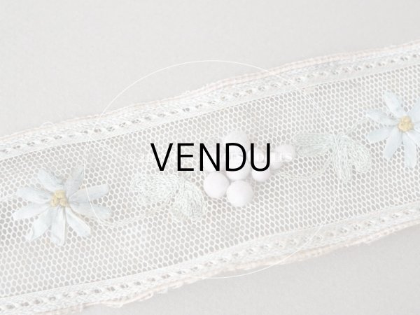 画像14: 19世紀末 アンティーク トリム リボン刺繍 4.65m  約5.4cm幅  (14)