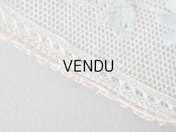 画像8: 19世紀末 アンティーク トリム リボン刺繍 4.65m  約5.4cm幅  (8)