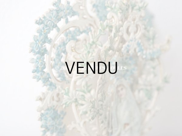 画像10: アンティーク  初聖体の立体カニヴェ 勿忘草 ポップアップ クロモ (10)