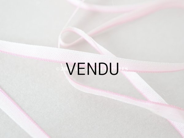 画像5: アンティーク  リボン刺繍 & ロココトリム用 シルク製 リボン 3.65m 極細3mm幅 淡いピンク  (5)