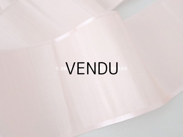 画像3: 1900年代 アンティーク 未使用 シルク製 幅広 グログランリボン 2.48m 幅6cm グレイッシュピンク (3)