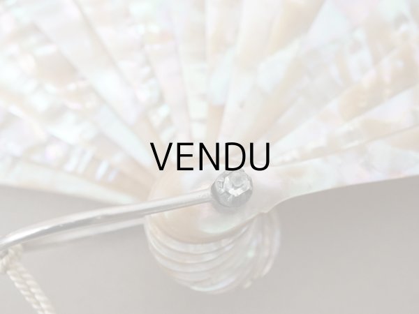 画像6: 1900年代 アンティーク  箱入り　デュシェスレースの大きなファン 彫刻入りマザーオブパール (6)