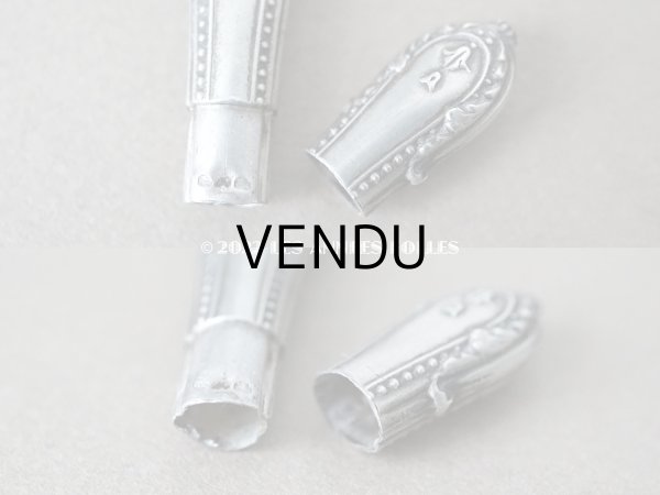 画像12: 1900年代 アンティーク シルバー製 鳥＆薔薇 裁縫道具セット 目打ち&ニードルケース&ハサミ (12)