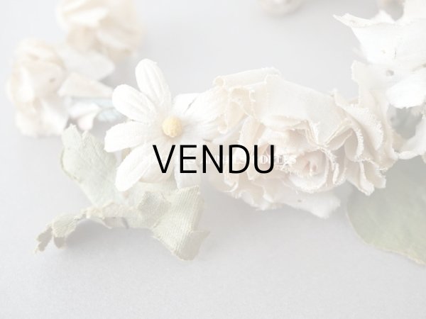 画像5: アンティーク ドールハット用 布花のリース　薔薇&マーガレット＆デイジー (5)