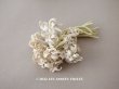 画像1: アンティーク オフホワイトの布花　小さなブーケ (1)