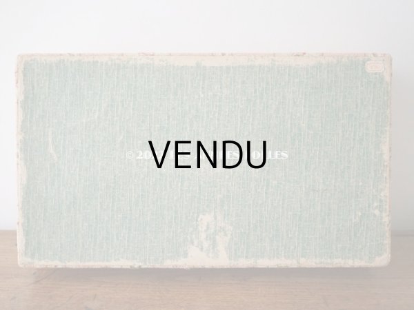 画像4: 1900年代 アンティーク ジャガード織  大きな　カルトナージュボックス - AU BON MARCHE - (4)