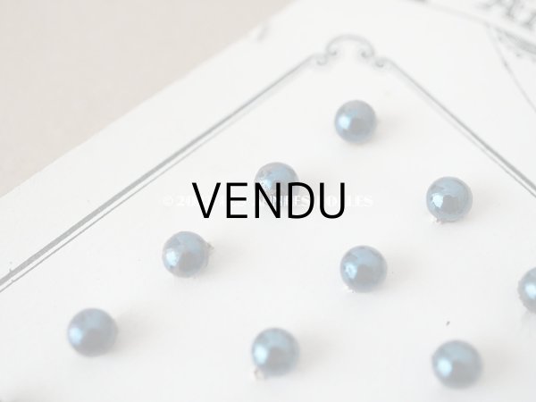 画像5: アンティーク 極小 メタルボタン 4mm 24ピース　メタリックブルー (5)