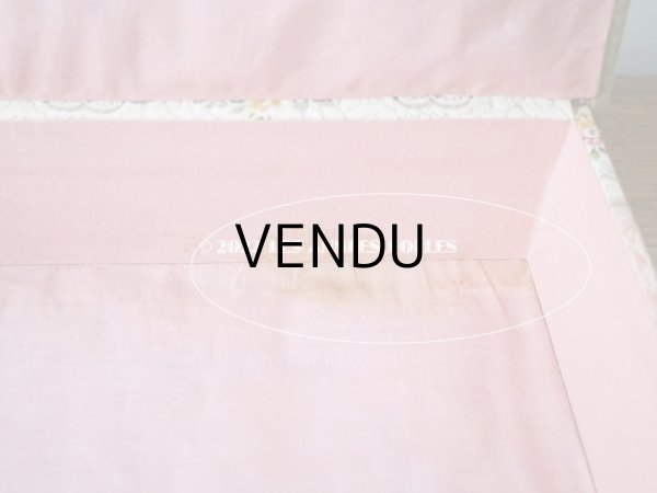 画像11: 1900年代 アンティーク ジャガード織  大きな　カルトナージュボックス - AU BON MARCHE - (11)
