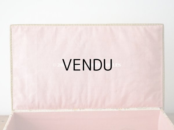 画像9: 1900年代 アンティーク ジャガード織  大きな　カルトナージュボックス - AU BON MARCHE - (9)