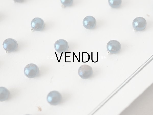 画像6: アンティーク 極小 メタルボタン 4mm 24ピース　メタリックブルー (6)