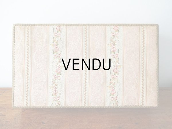 画像3: 1900年代 アンティーク ジャガード織  大きな　カルトナージュボックス - AU BON MARCHE - (3)