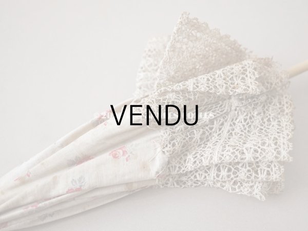 画像5: 1900年代 アンティーク  ドール用 パラソル 薔薇模様 (5)