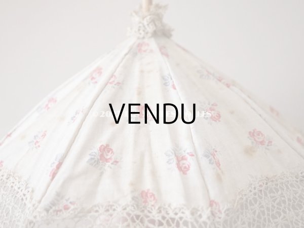 画像9: 1900年代 アンティーク  ドール用 パラソル 薔薇模様 (9)