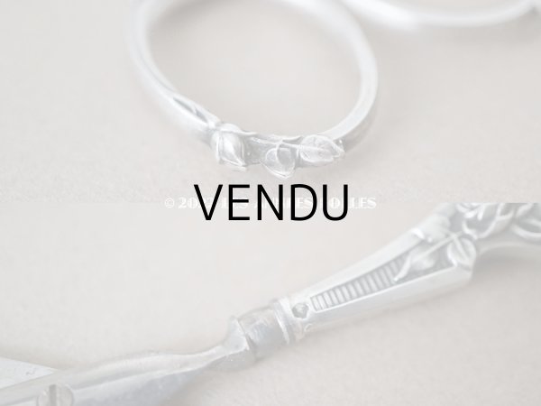 画像10: アンティーク シルバー製 薔薇の裁縫道具セット  (10)